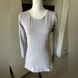 Lululemon Reversible Long Sleeve Top – Gray/White – Size M